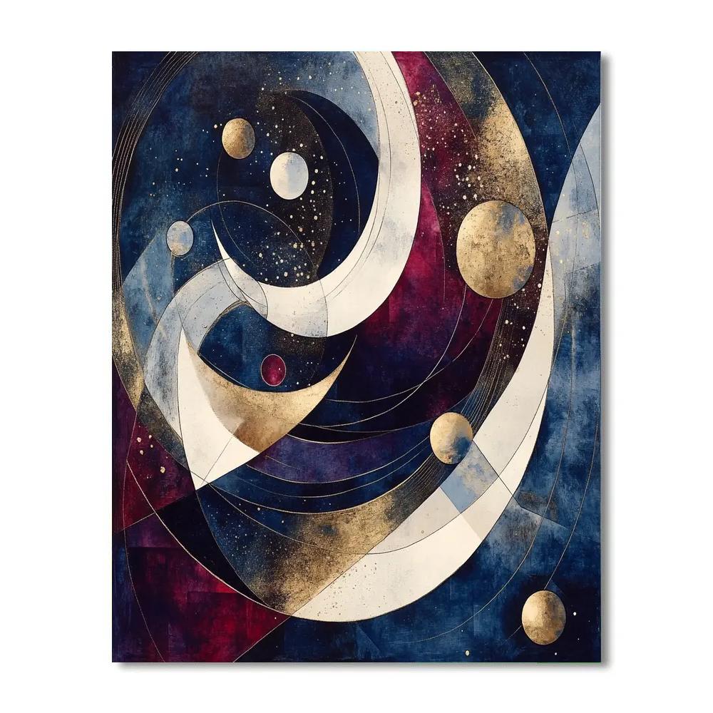 Wassily Kandinsky Inspired Abstract Symphony Of Planets paint by number