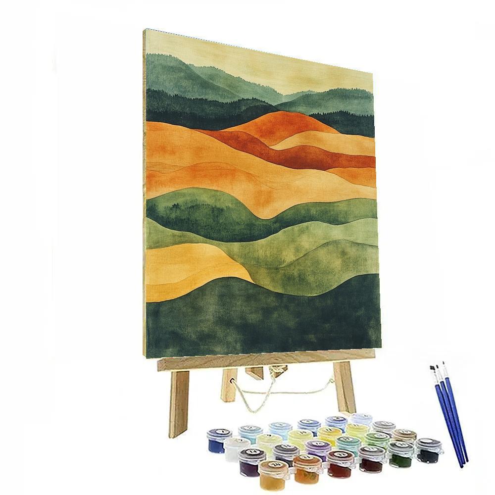 Nandalal Bose Inspired Monsoon Raga Over Silent Fields Paint by numbers art