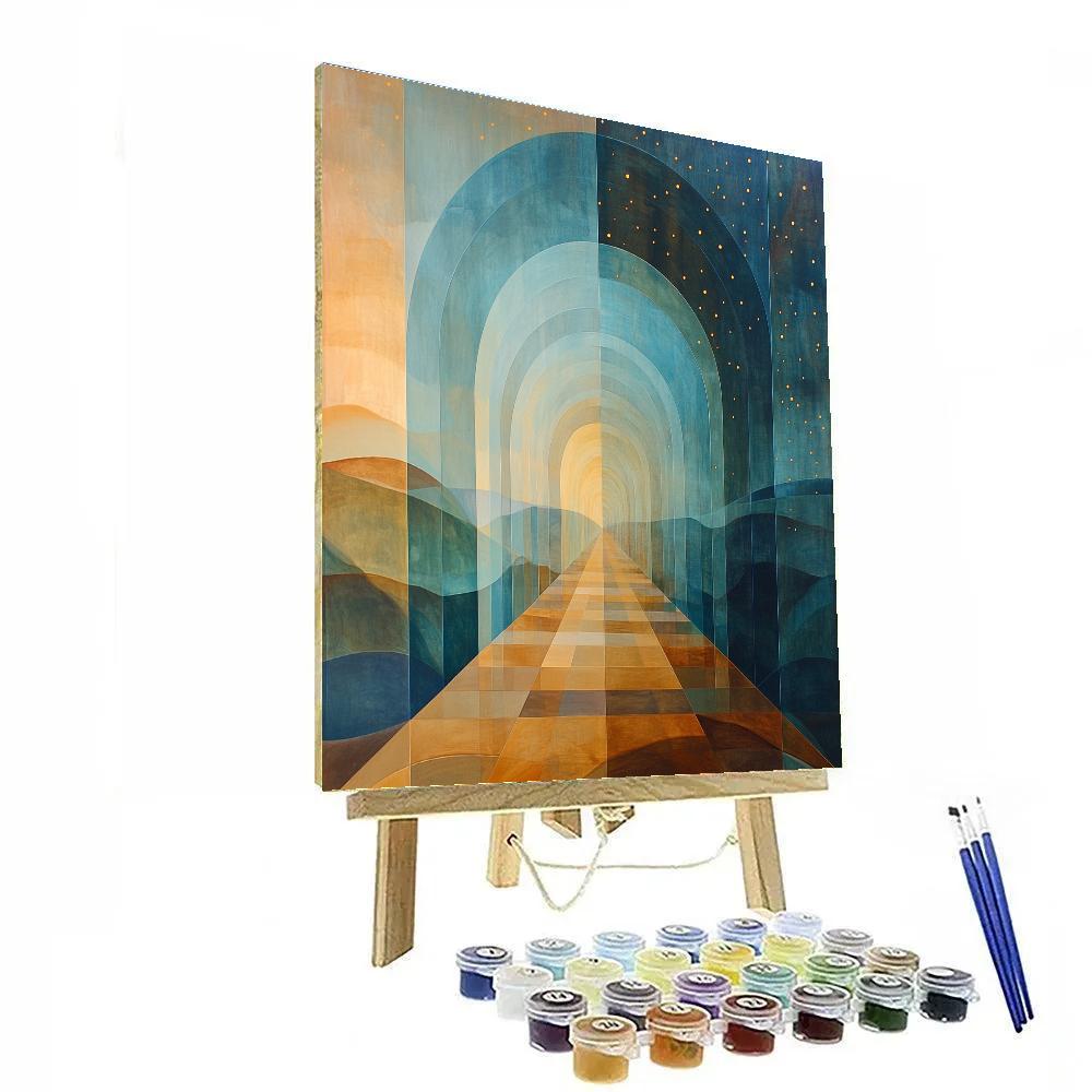 Paul Klee Inspired Quiet Geometry Of Time Drift paint by numbers