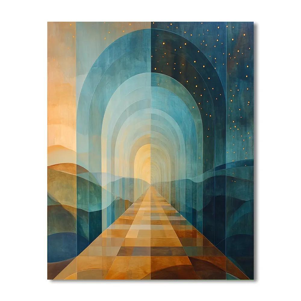 Paul Klee Inspired Quiet Geometry Of Time Drift paint by numbers
