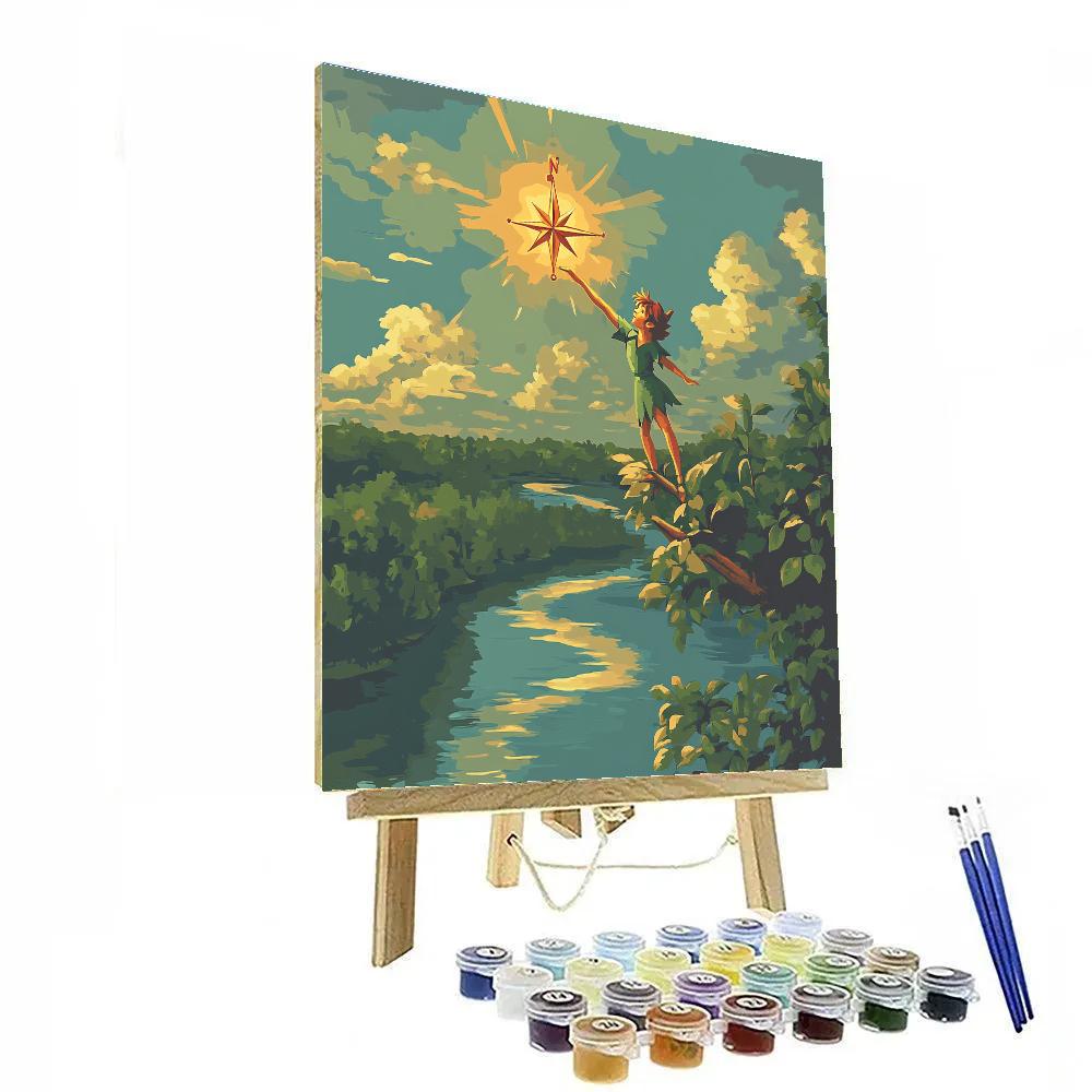 Peter Pan Neverland Star Compass Adventure Disney Inspired painting number kit