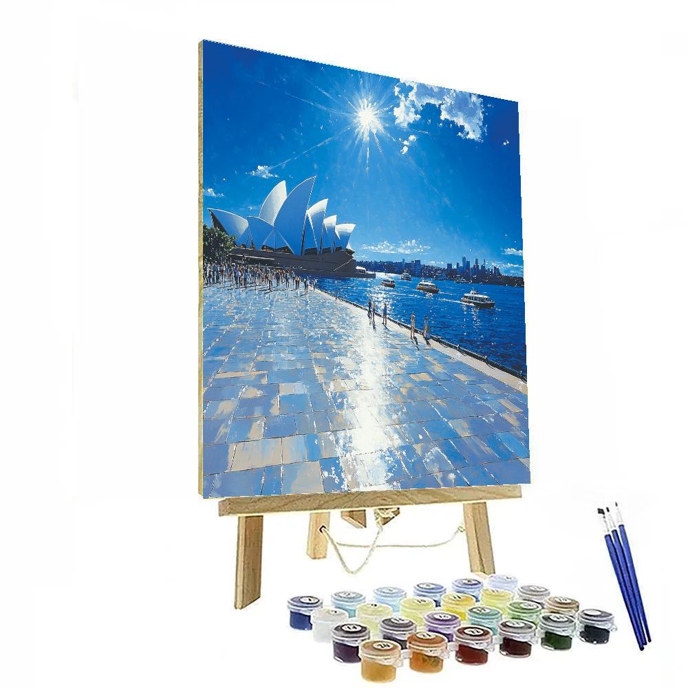 Seaside Geometry At The Sydney Opera House Forecourt Sydney Australia painting number kit