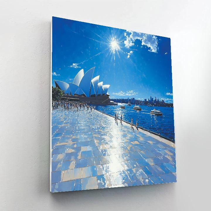 Seaside Geometry At The Sydney Opera House Forecourt Sydney Australia painting number kit