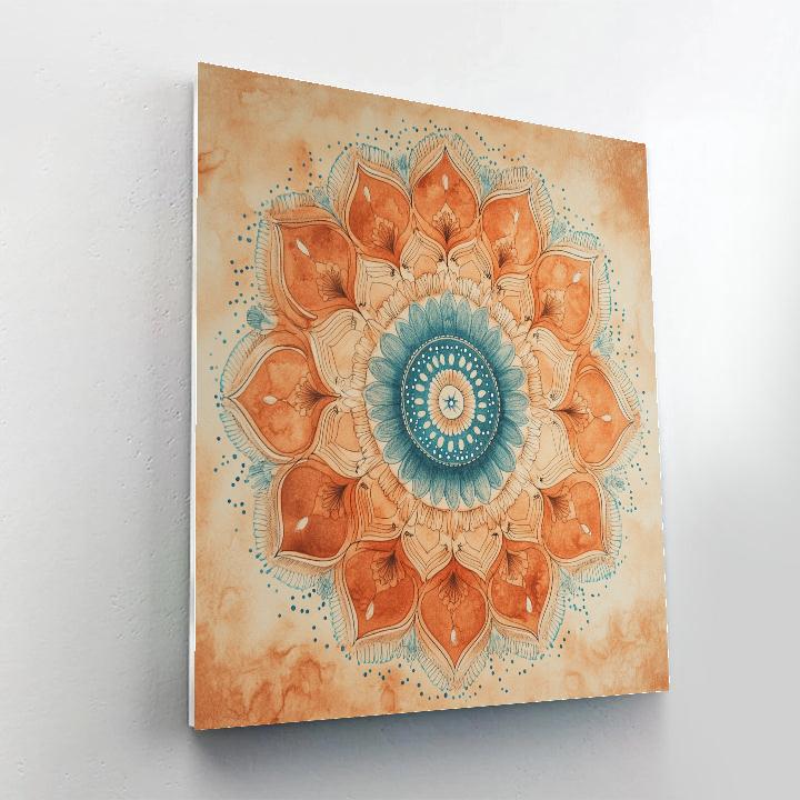 Nandalal Bose Inspired Terracotta Nebula Mandala Painting by numbers kit