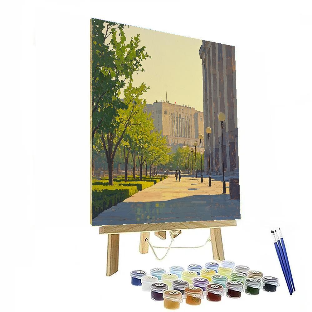 Hidden Courtyard Of The Palace Of Culture And Science Warsaw Poland painting number kit