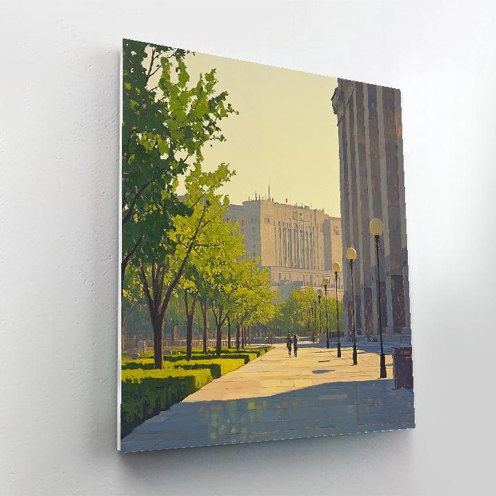 Hidden Courtyard Of The Palace Of Culture And Science Warsaw Poland painting number kit