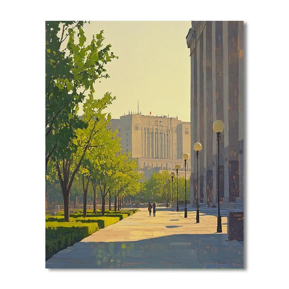 Hidden Courtyard Of The Palace Of Culture And Science Warsaw Poland painting number kit