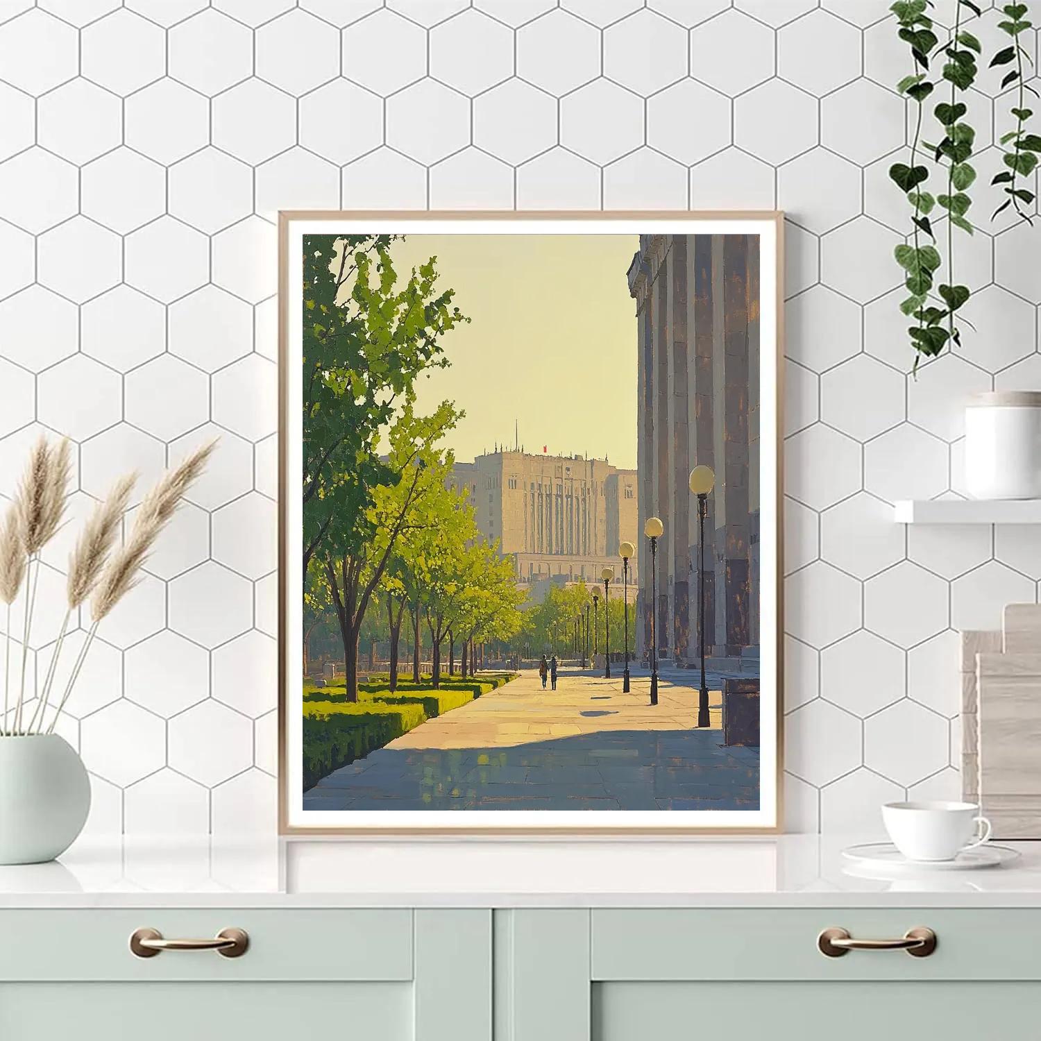 Hidden Courtyard Of The Palace Of Culture And Science Warsaw Poland painting number kit