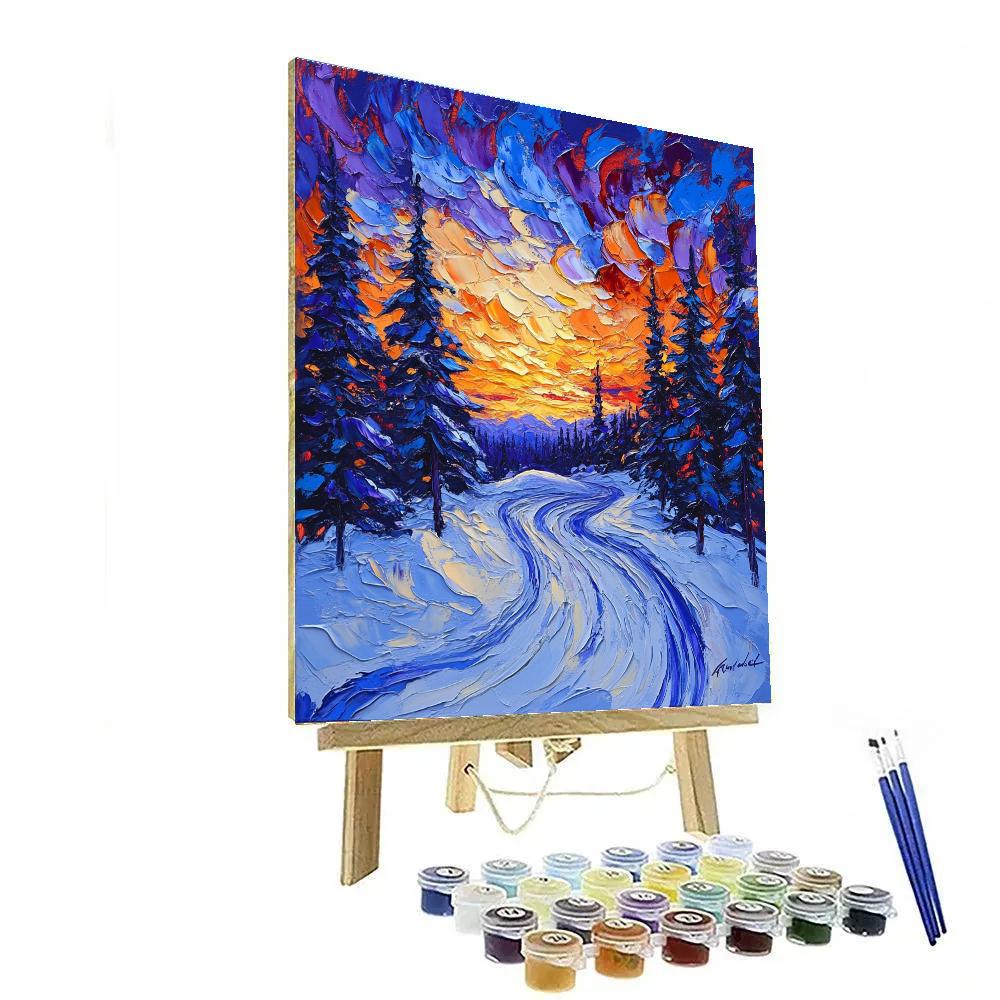 A.Y. Jackson Inspired Algoma Thawlight Color Snow Symphony DIY paint by numbers