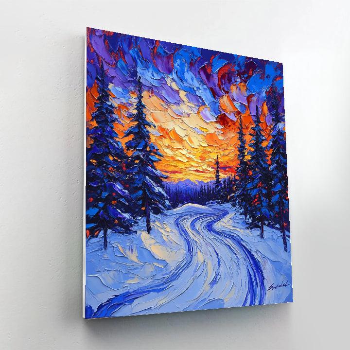 A.Y. Jackson Inspired Algoma Thawlight Color Snow Symphony DIY paint by numbers