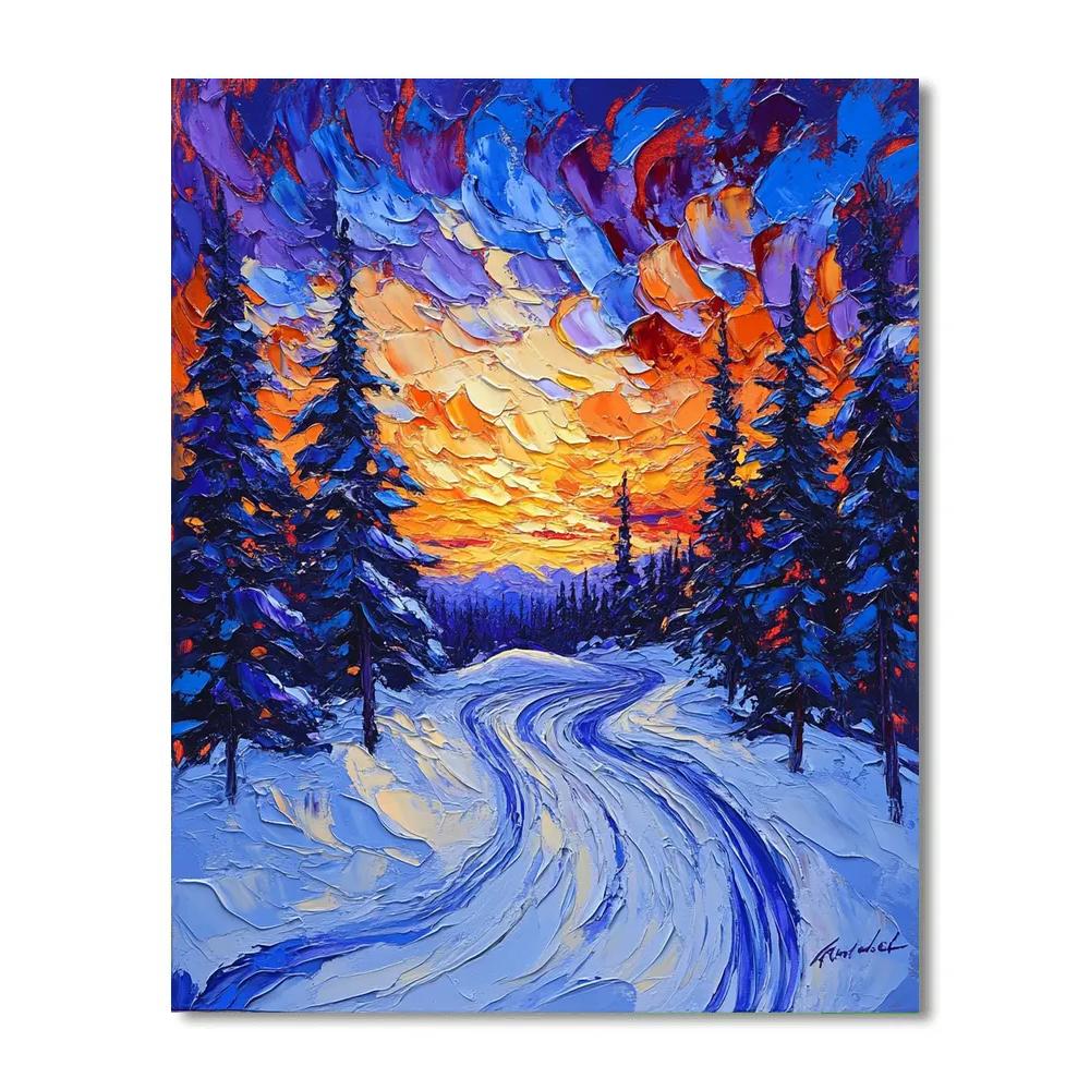 A.Y. Jackson Inspired Algoma Thawlight Color Snow Symphony DIY paint by numbers