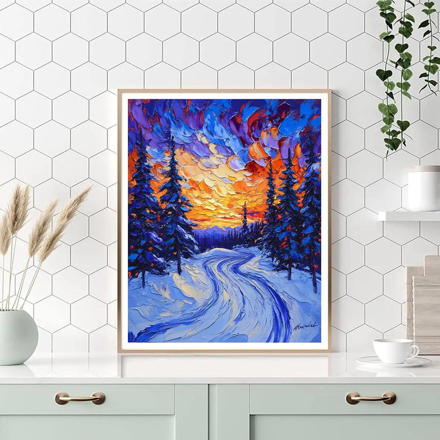 A.Y. Jackson Inspired Algoma Thawlight Color Snow Symphony DIY paint by numbers