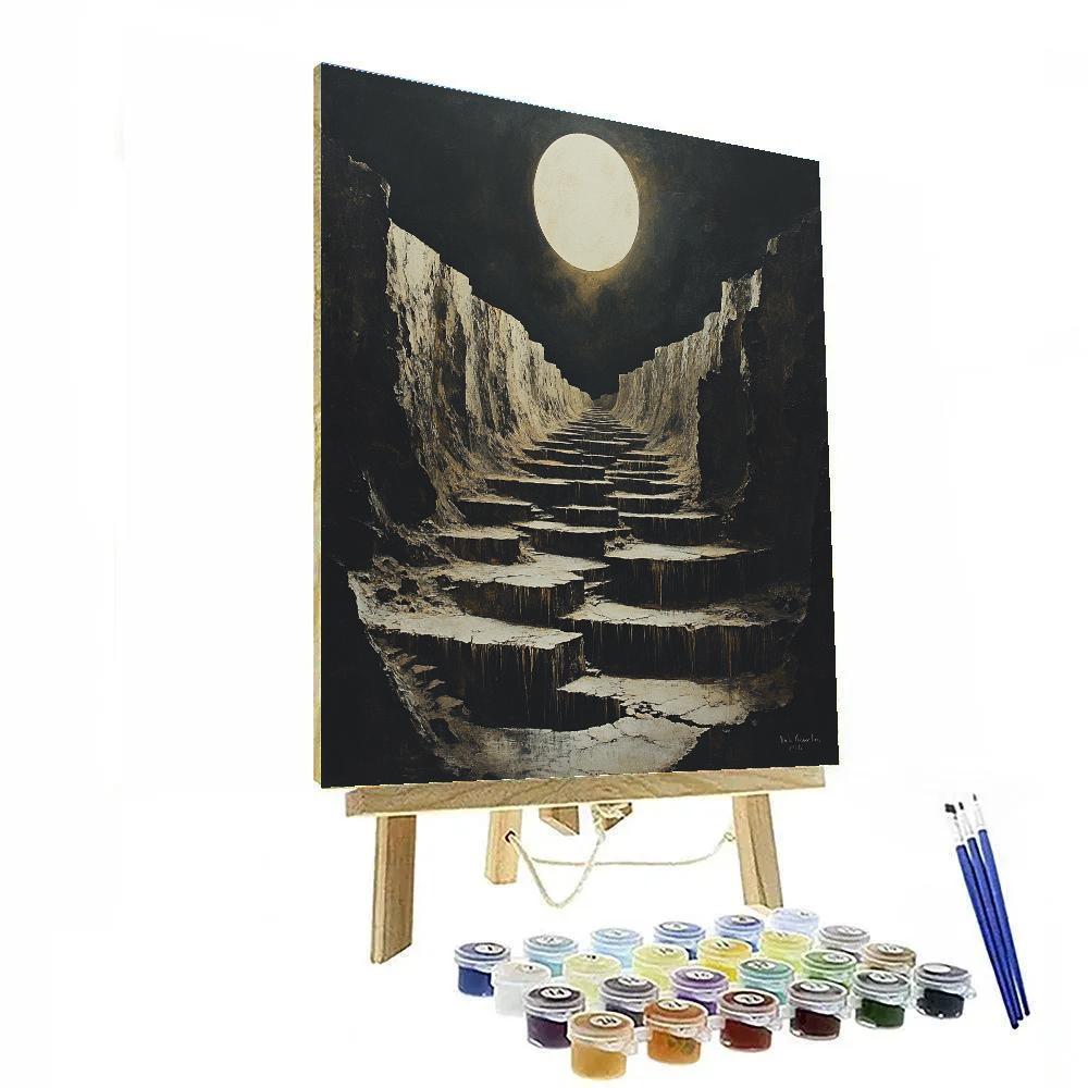 Francisco Goya Inspired Eclipse Over A Salt Ravine paint by numbers