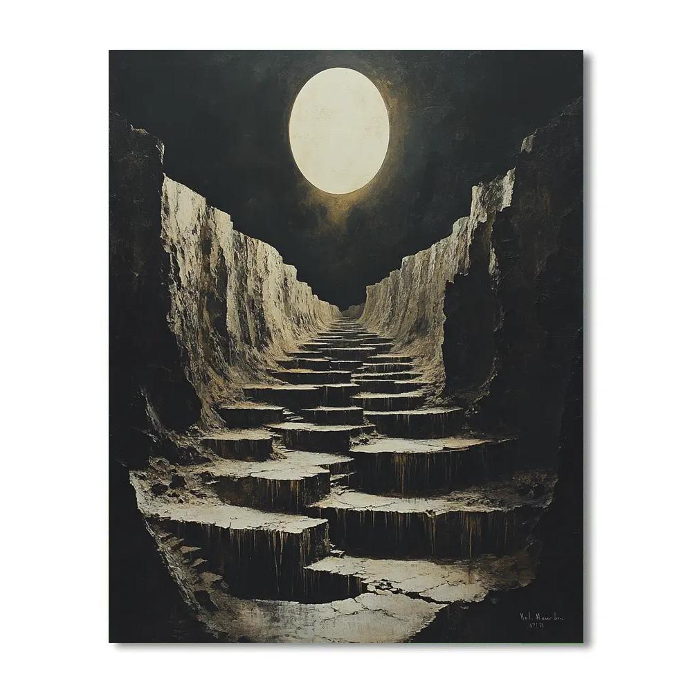 Francisco Goya Inspired Eclipse Over A Salt Ravine paint by numbers