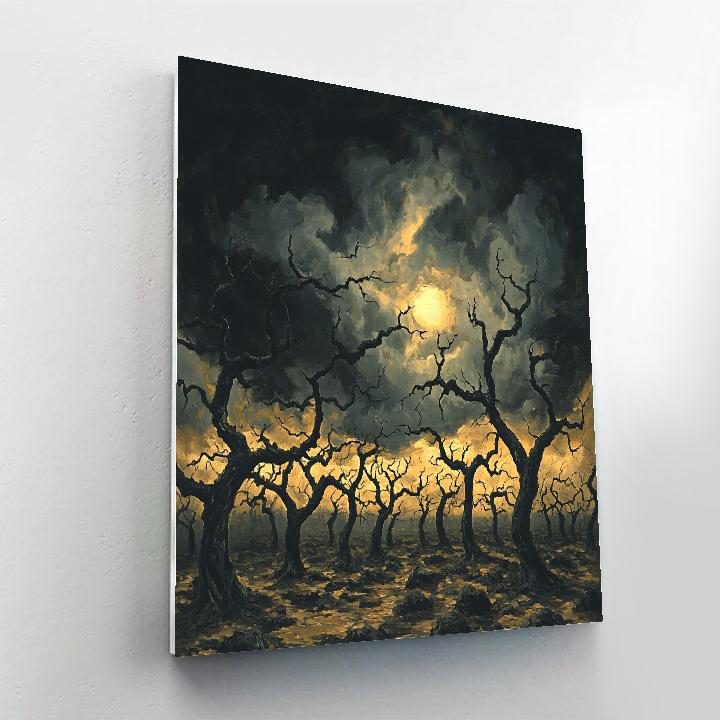 Francisco Goya Inspired Lantern Cloud Above The Withered Orchard Number painting