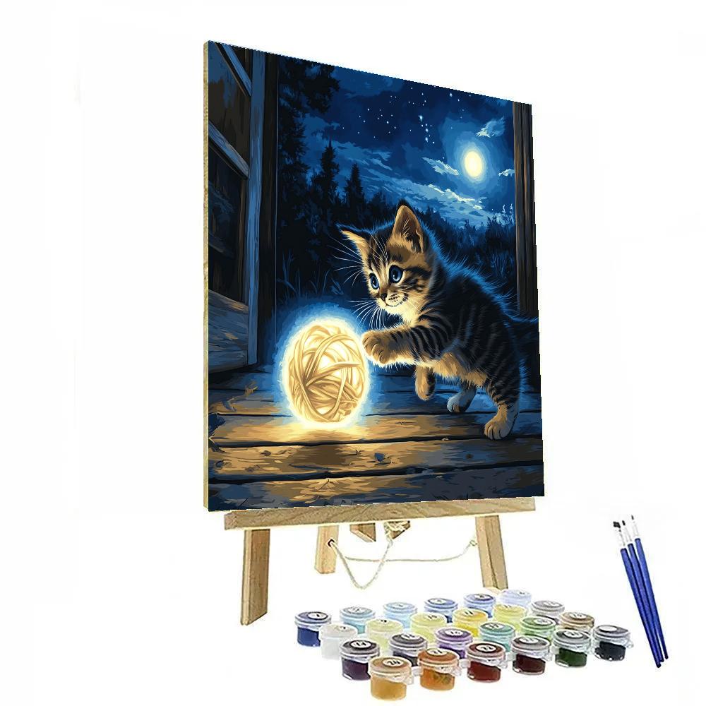 Figaro Moonbeam Yarn Chase Disney Inspired Painting by numbers kit