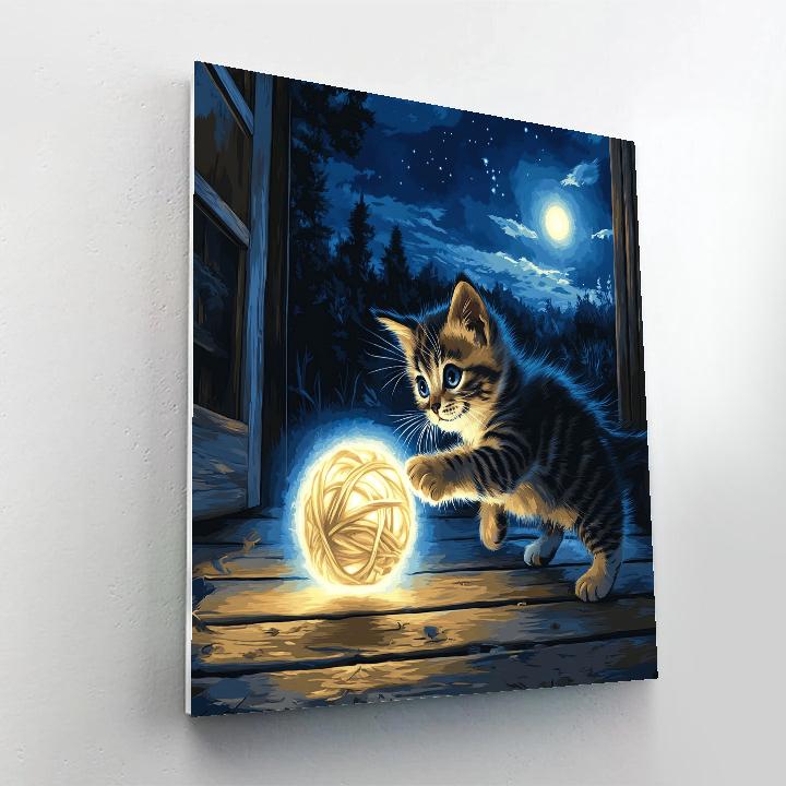 Figaro Moonbeam Yarn Chase Disney Inspired Painting by numbers kit