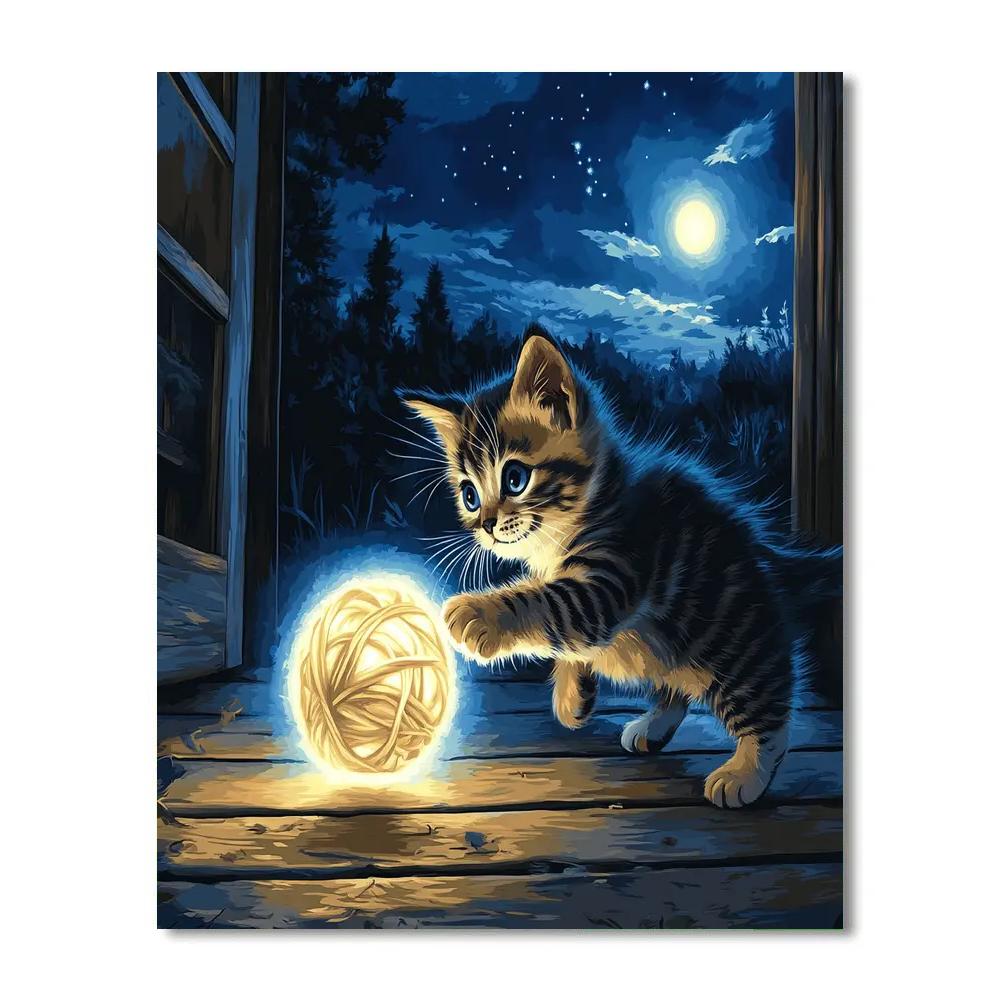 Figaro Moonbeam Yarn Chase Disney Inspired Painting by numbers kit