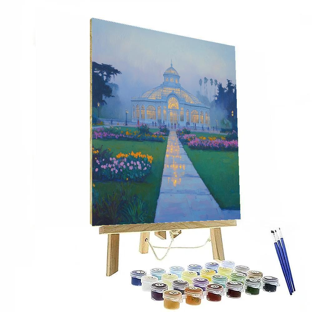 Foggy Morning At The Golden Gate Park Conservatory Lawn San Francisco United States Number painting