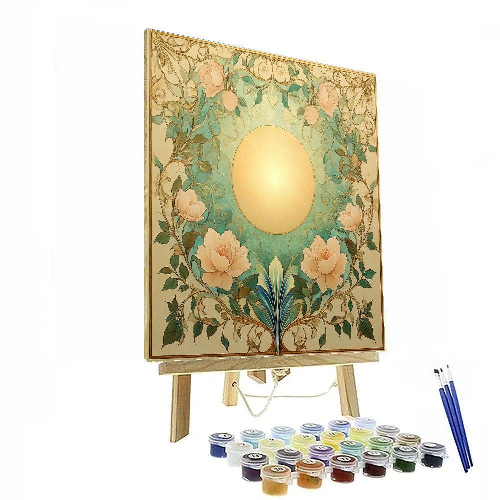 Alphonse Mucha Inspired Aurora Garden Symphony paint by number
