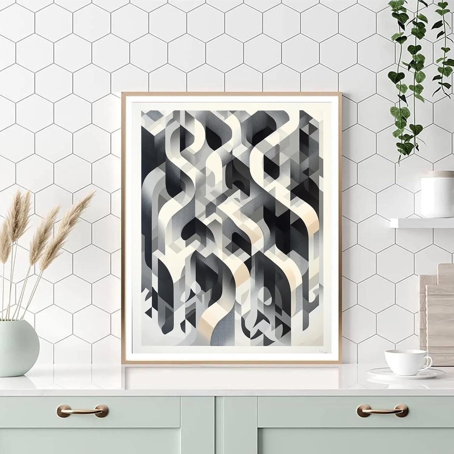 M.C. Escher Inspired Paradox Of Infinite Lattices Numbered painting kits