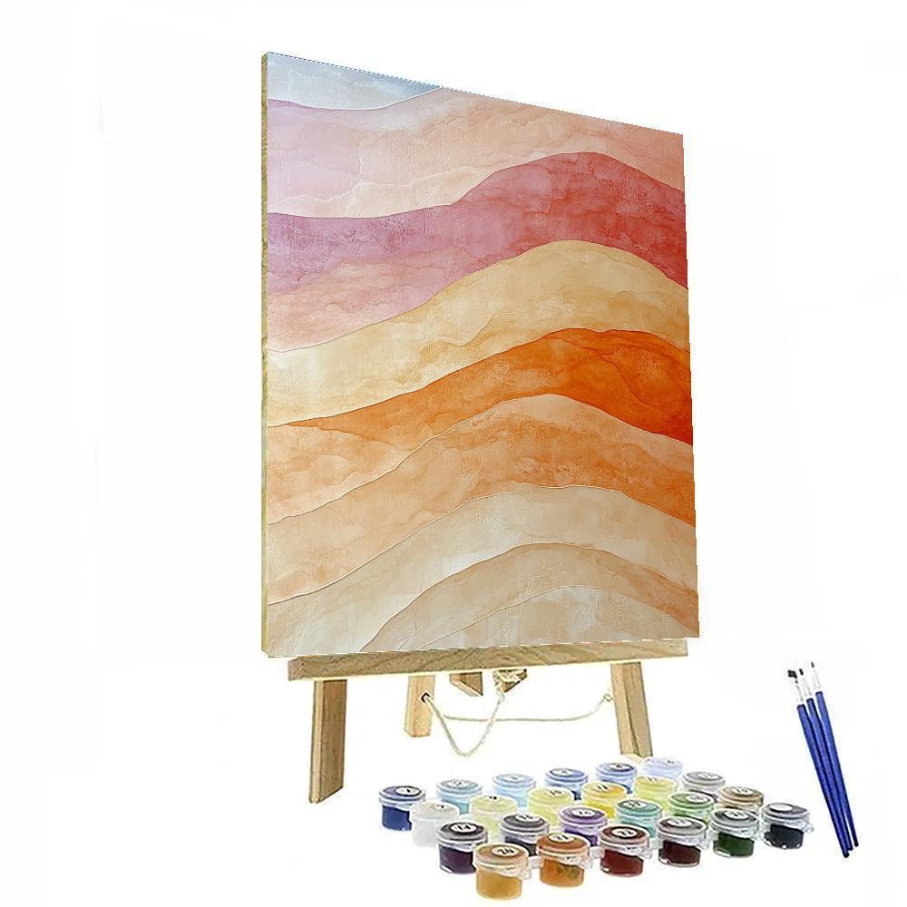 Georgia O’Keeffe Inspired Sunlit Canyon Wall With Sky Ribbon painting number kit