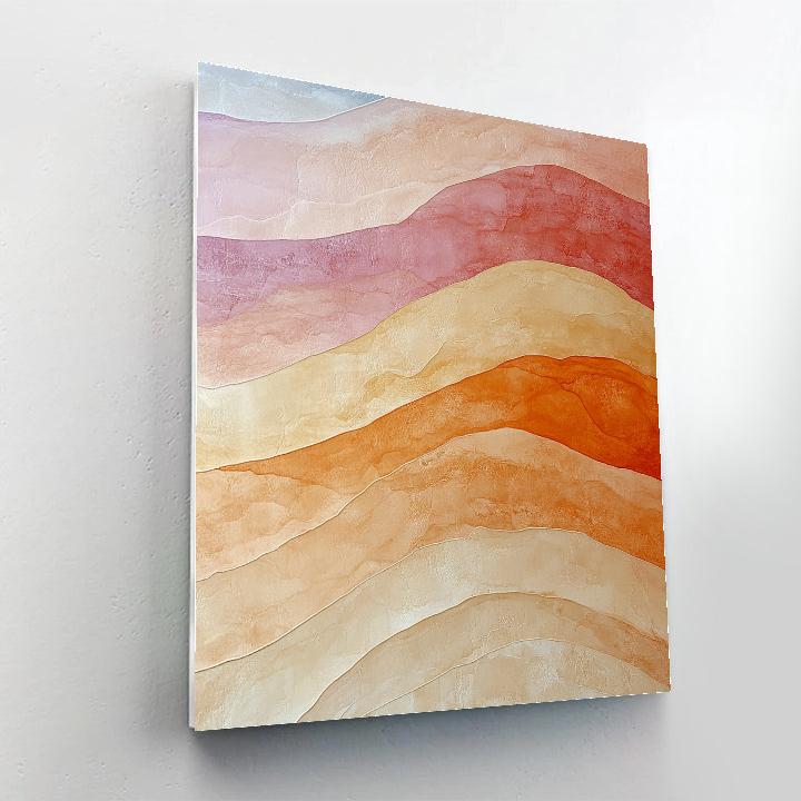 Georgia O’Keeffe Inspired Sunlit Canyon Wall With Sky Ribbon painting number kit