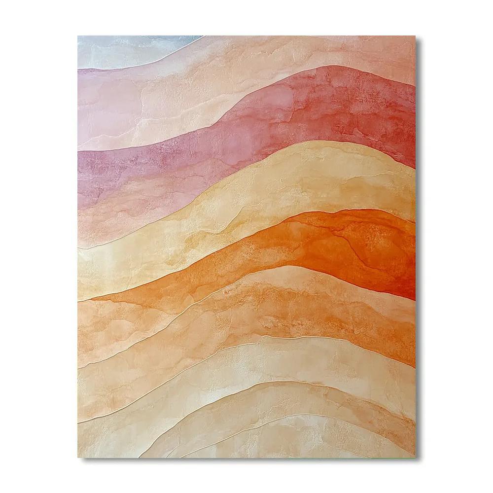 Georgia O’Keeffe Inspired Sunlit Canyon Wall With Sky Ribbon painting number kit