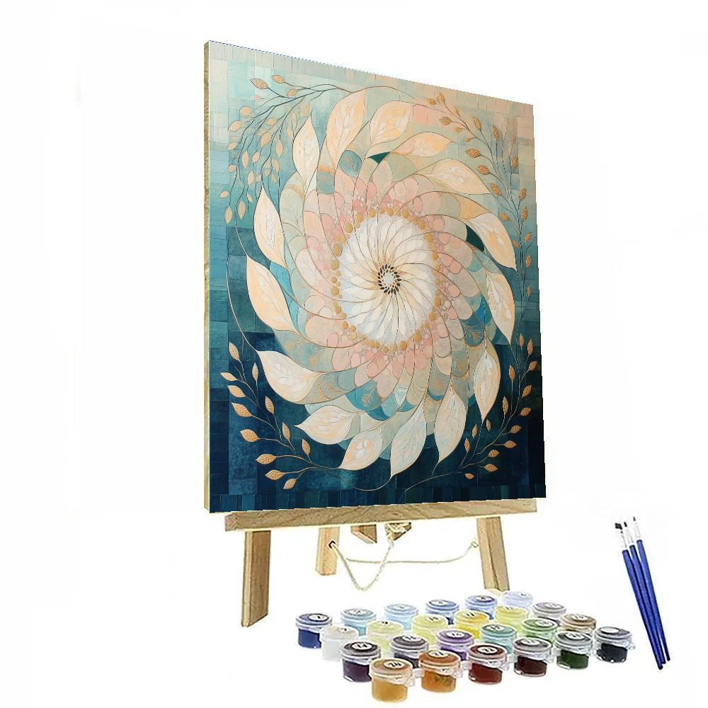 Alphonse Mucha Inspired Equinox Spiral Of Seasons paint by numbers