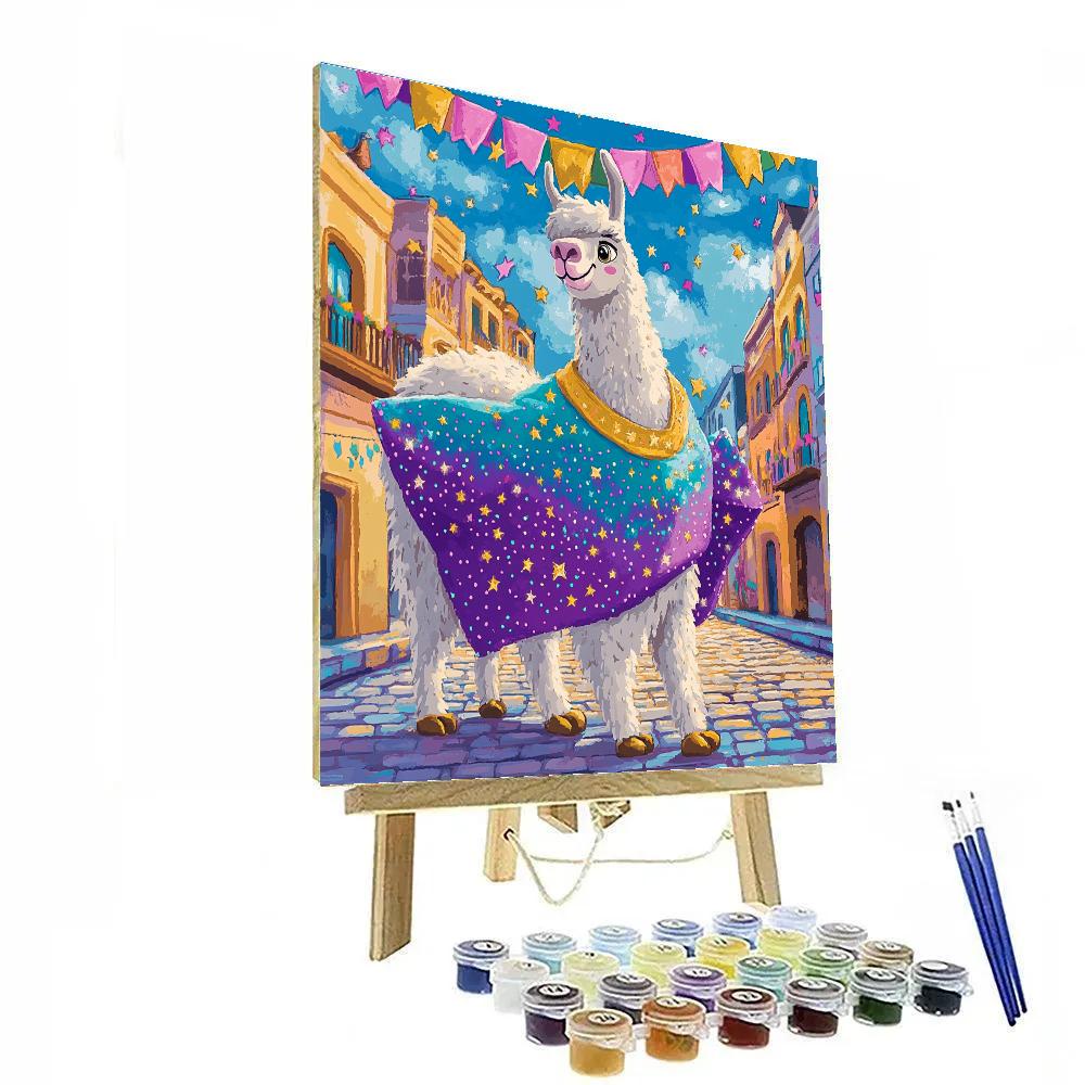 Kuzco Llama Cosmic Costume Parade Disney Inspired Painting by numbers kit