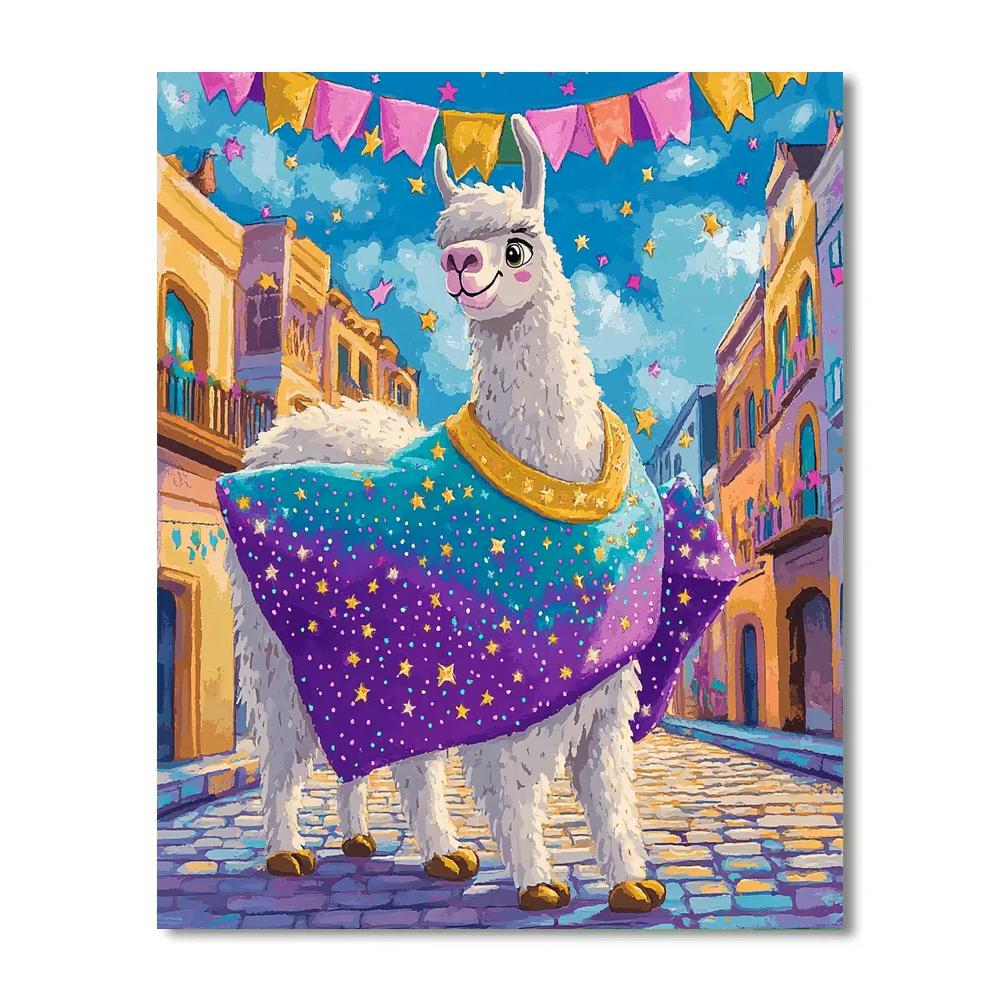 Kuzco Llama Cosmic Costume Parade Disney Inspired Painting by numbers kit