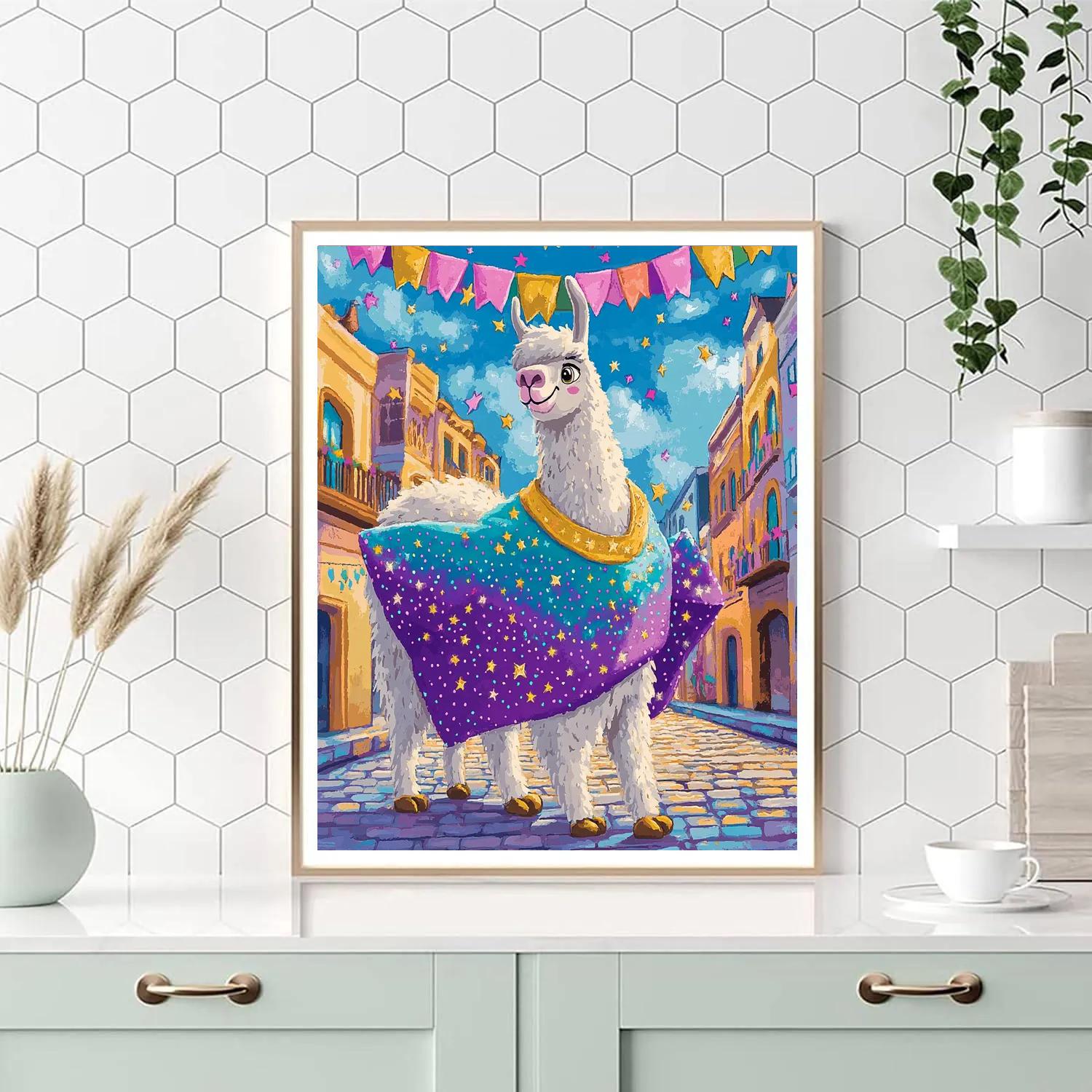 Kuzco Llama Cosmic Costume Parade Disney Inspired Painting by numbers kit