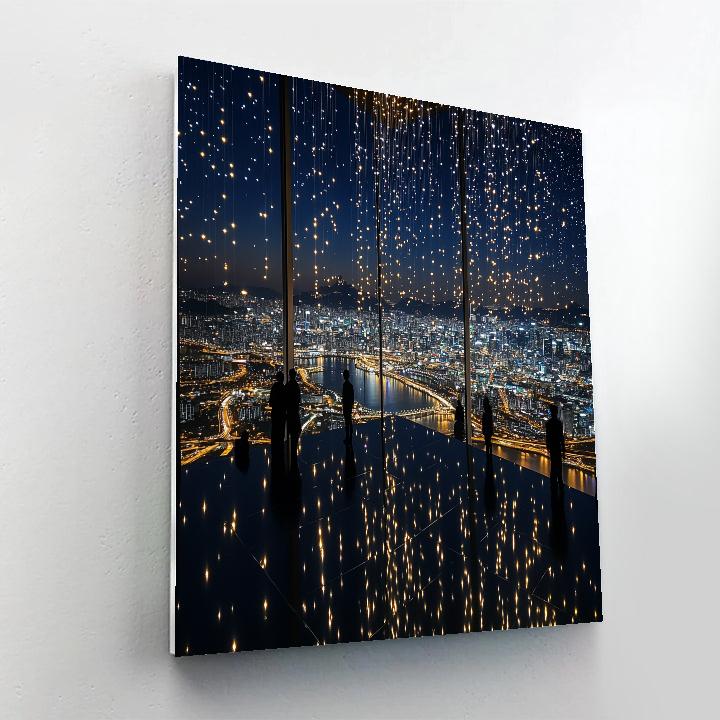 City Viewpoint At Seoul Sky Lotte World Tower Seoul South Korea Numbered painting kits