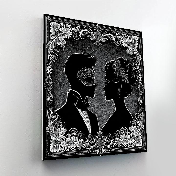 Aubrey Beardsley Inspired Masquerade Night Pattern Paint by numbers kits