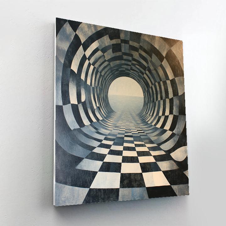 M.C. Escher Inspired Celestial Tessellation Of Curved Space Numbered painting kits