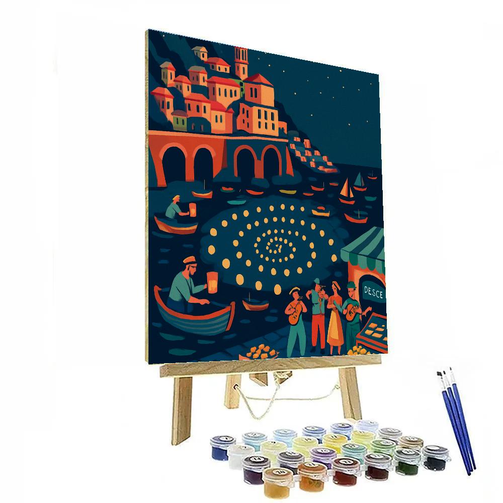 Festival Lanterns Over Italy Harbor painting number kit