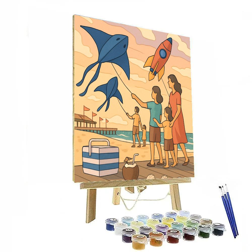 Kite Festival At The Beach Boardwalk paint by number