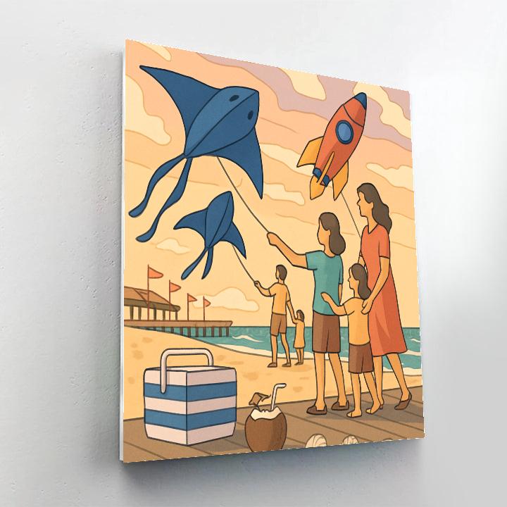 Kite Festival At The Beach Boardwalk paint by number