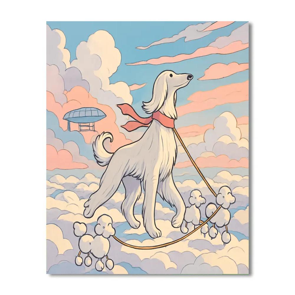 Cloud Atlas Dog Parade Number painting