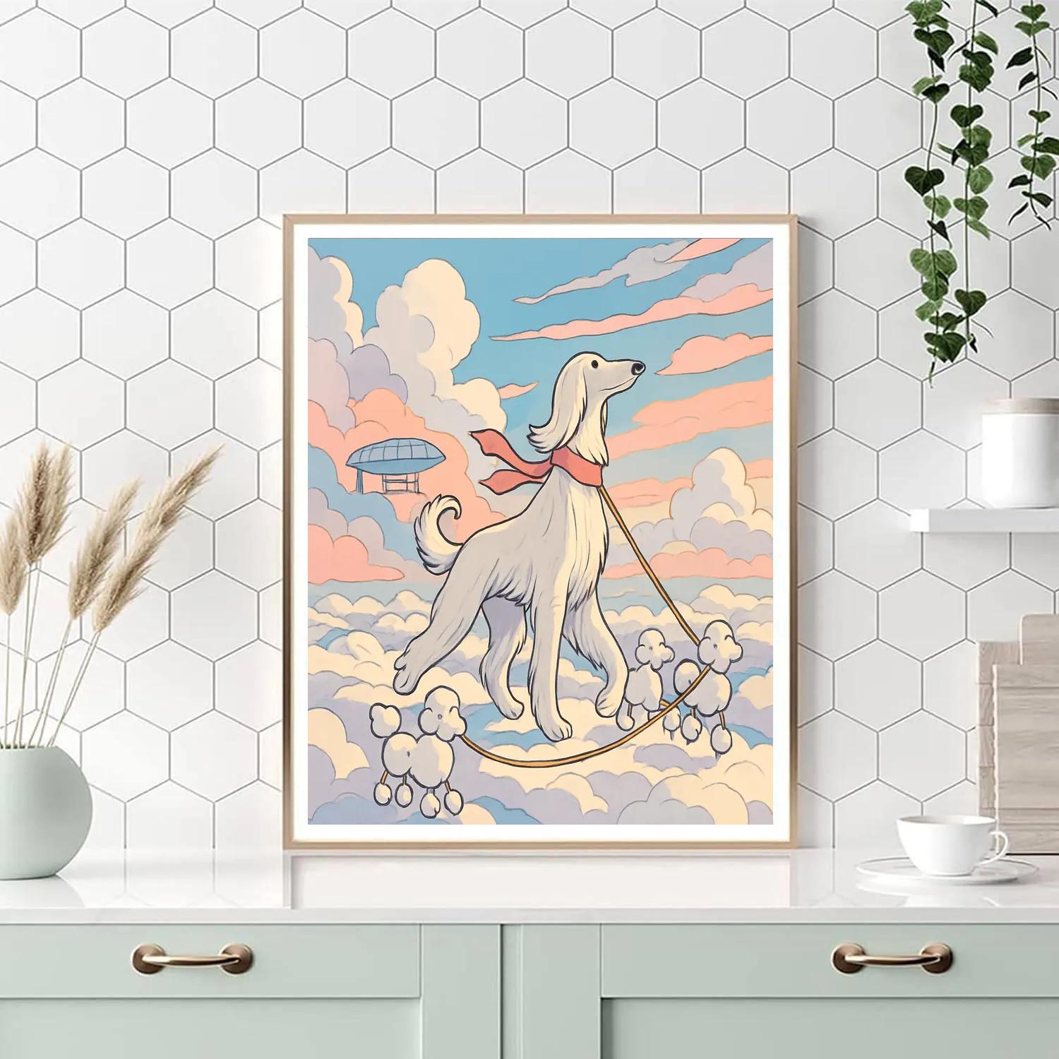 Cloud Atlas Dog Parade Number painting