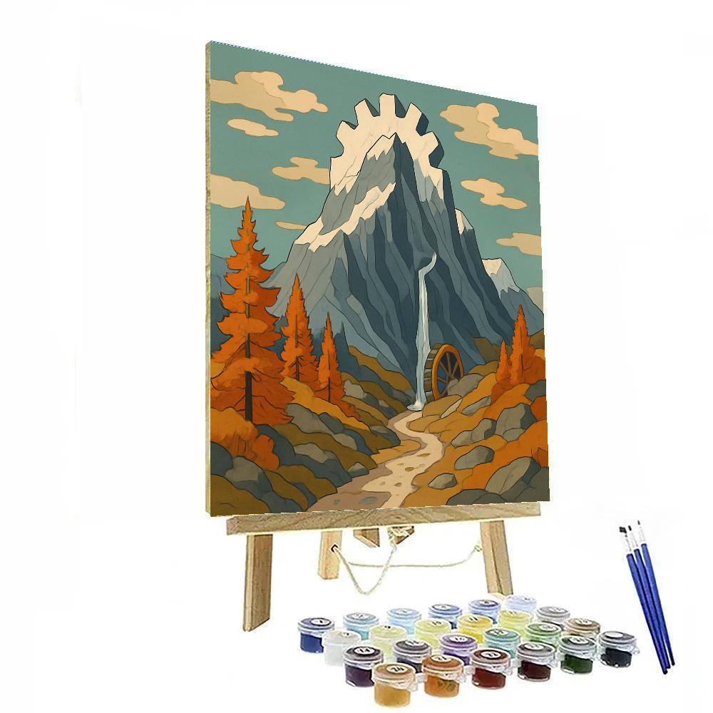 Clockwork Ridge Mountain Panorama paint by number