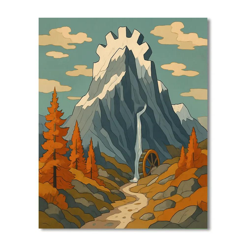 Clockwork Ridge Mountain Panorama paint by number