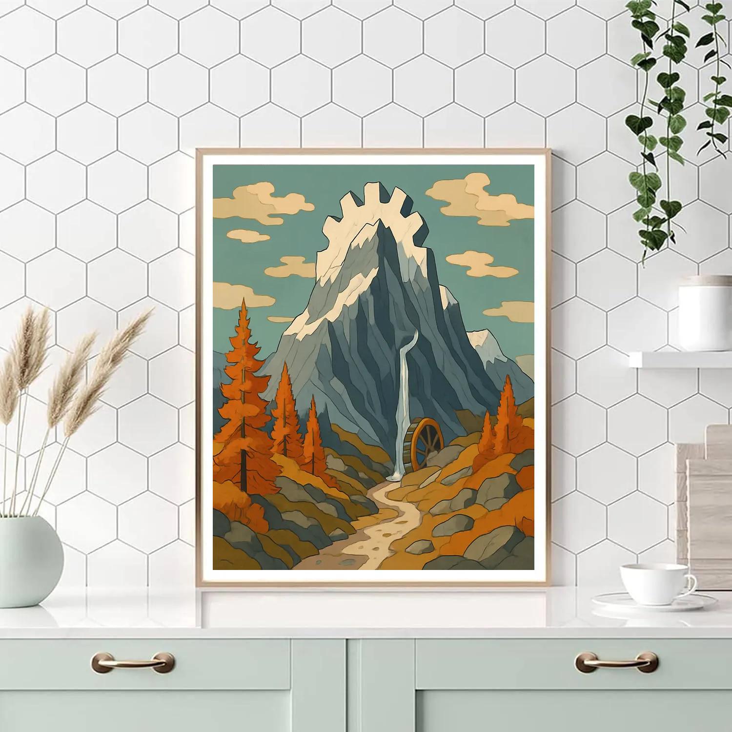 Clockwork Ridge Mountain Panorama paint by number