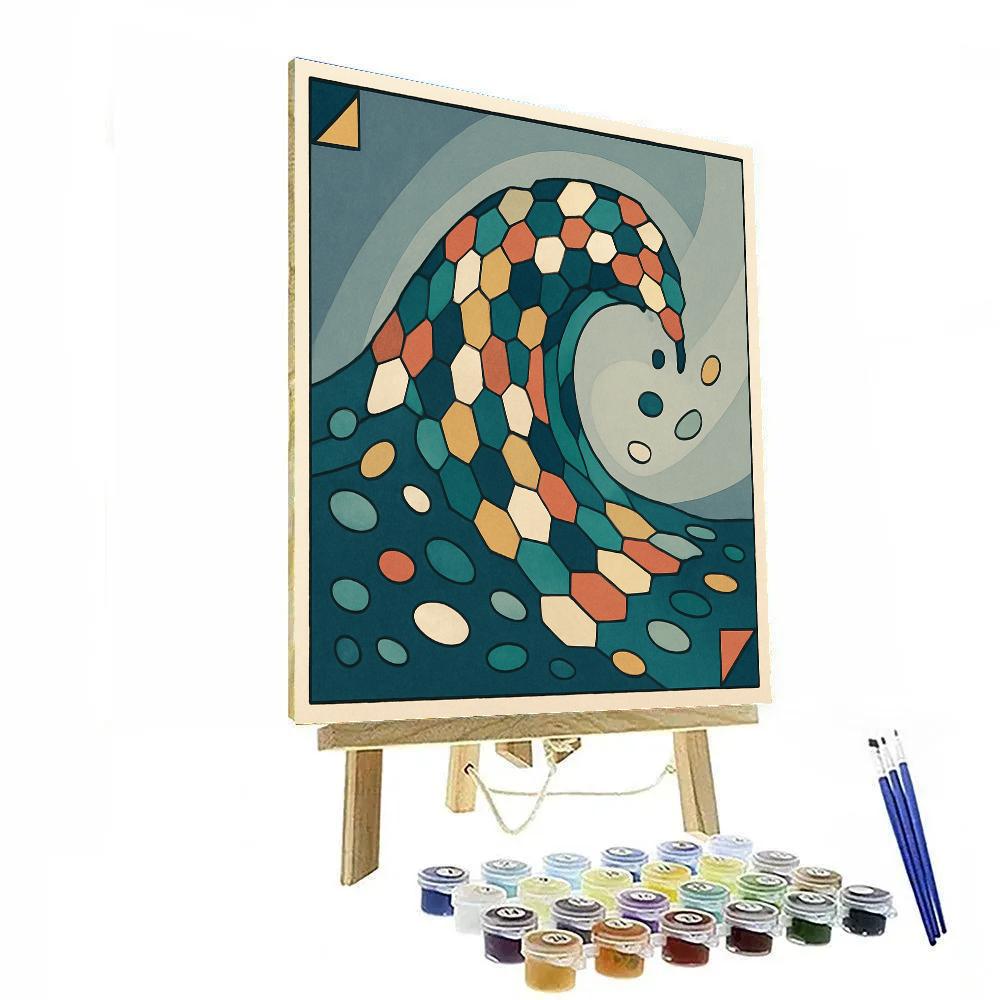 Tessellated Tide In Abstract Paint by numbers art