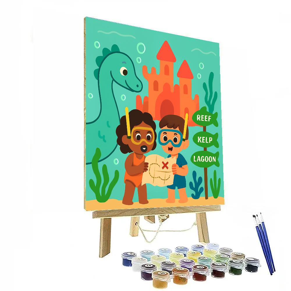 Coral Castle Map Quest With Sea Dragon Paint by numbers kits