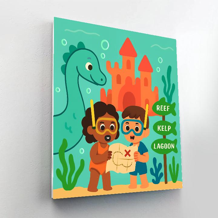 Coral Castle Map Quest With Sea Dragon Paint by numbers kits