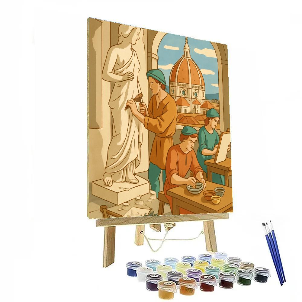 Marble Workshop In Italy Renaissance Style Painting by numbers kit