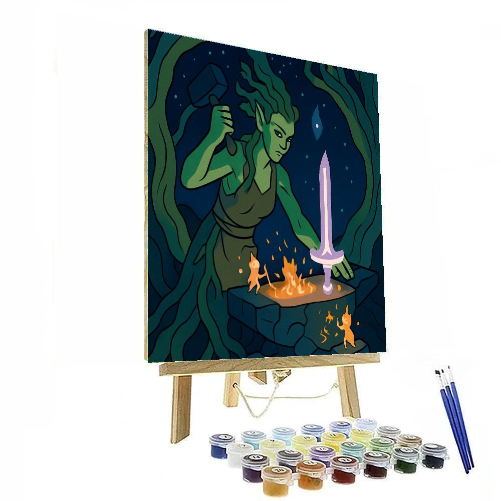Fantasy Crafted Moonlit Inkwood Forge painting number kit