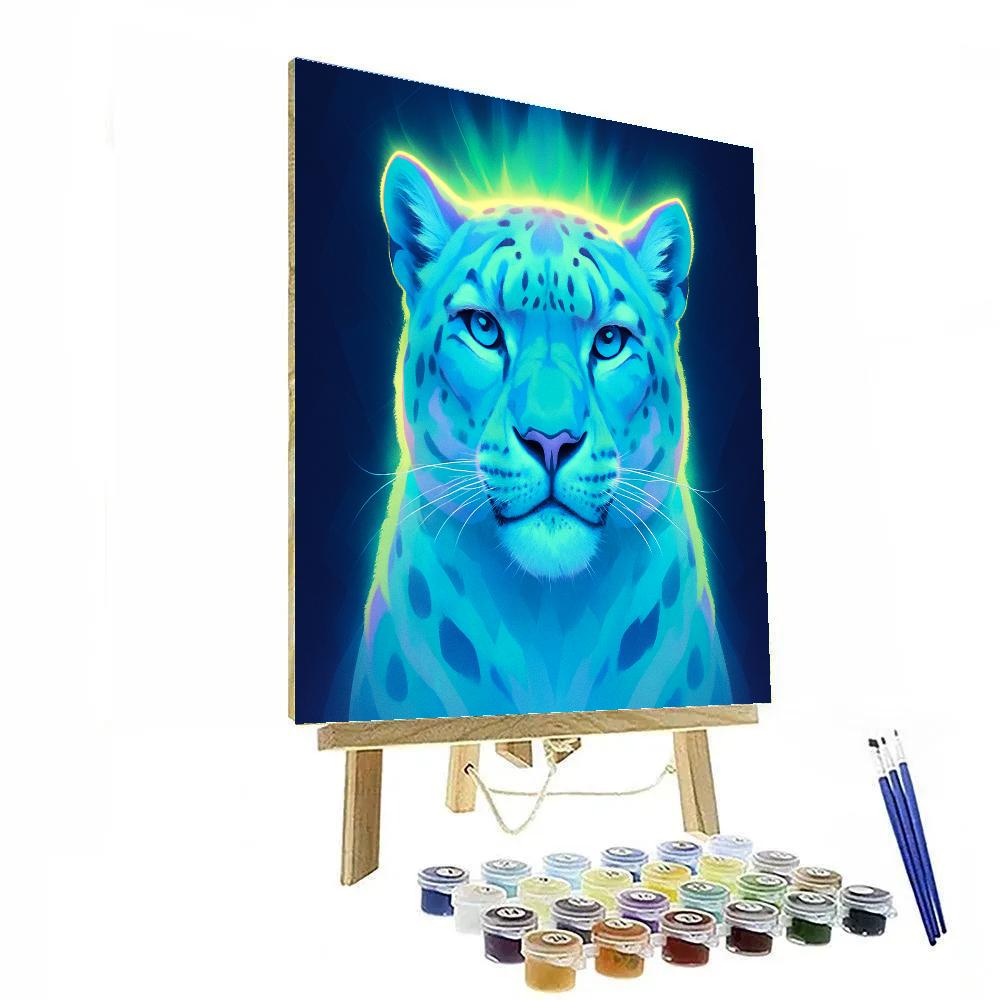 Aurora Crown Snow Leopard paint by numbers