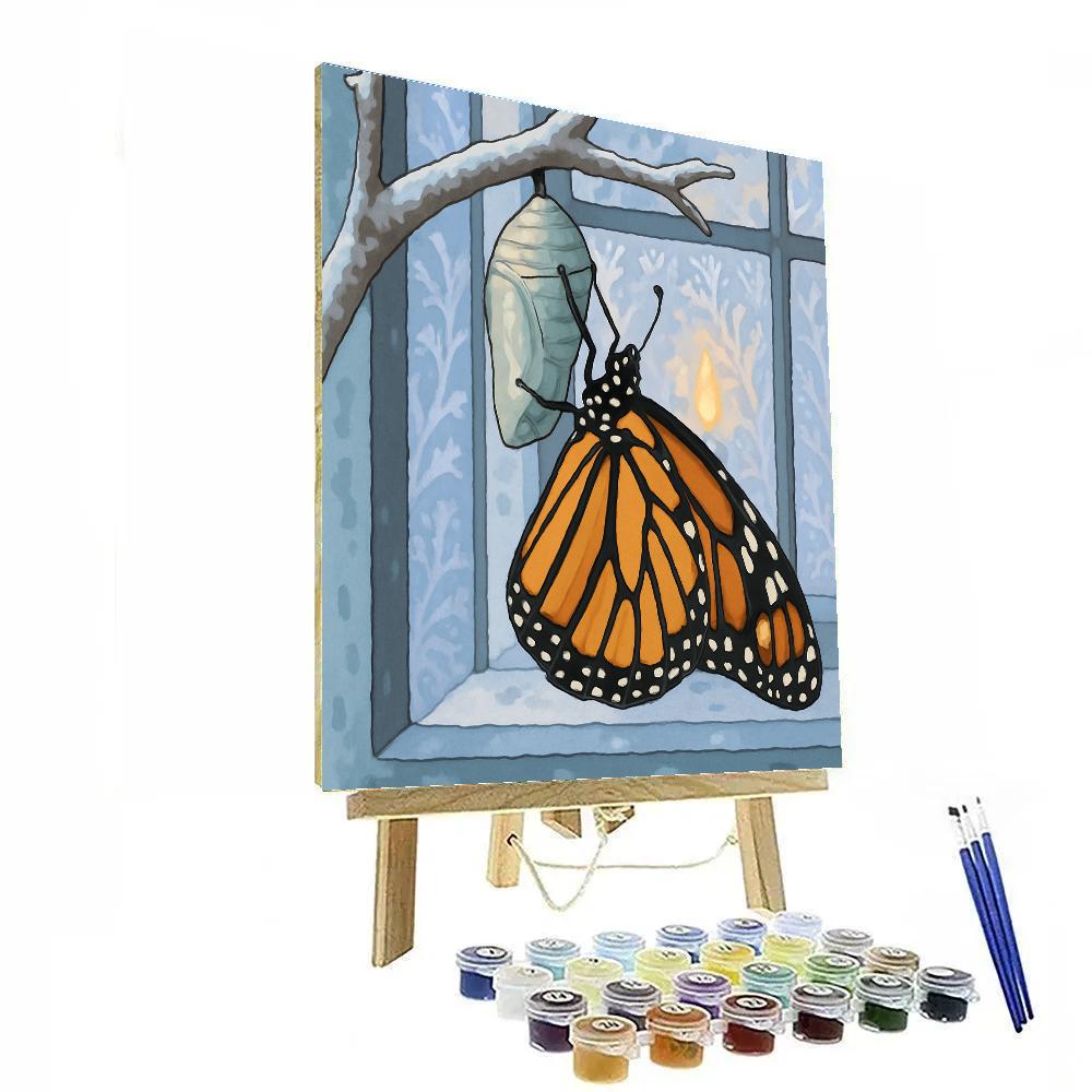 Frosted Window Butterfly Metamorphosis painting number kit